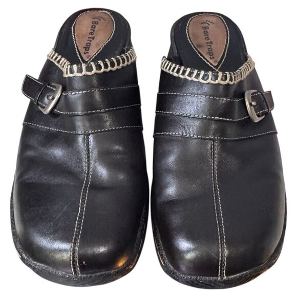 WOMEN'S BARE TRAPS BLACK‎ SLIP ON CLOG CASUAL SHOE SIZE US 7.5M - Picture 2 of 5